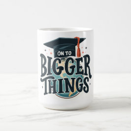 Vidare till Större Ting Examen Kaffemugg