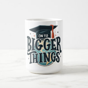 Vidare till Större Ting Examen Kaffemugg