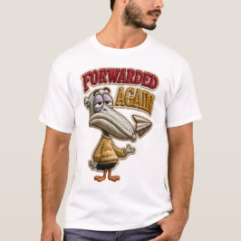 Vidarebefordrad Rolig Pelikan Broderad Lapp T Shirt