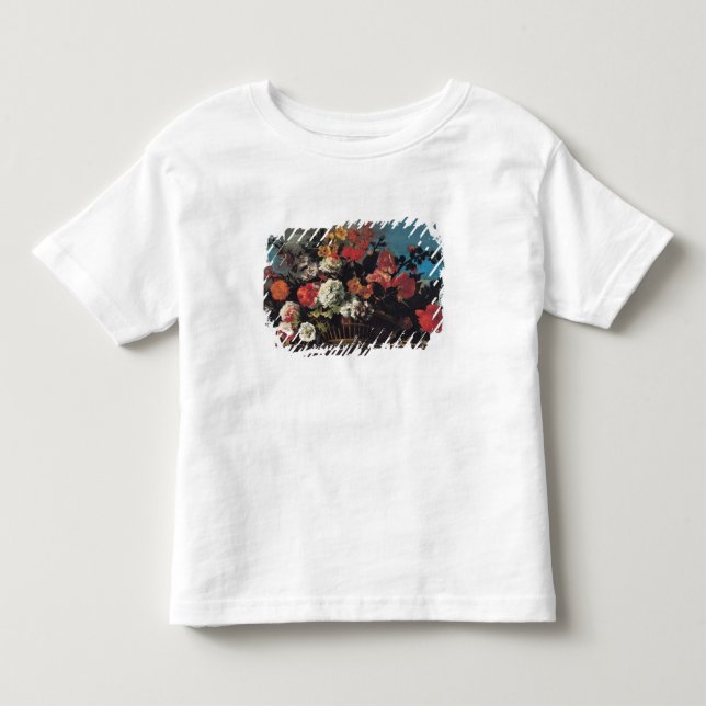 Vide- basket av blommor t-shirt (Framsida)