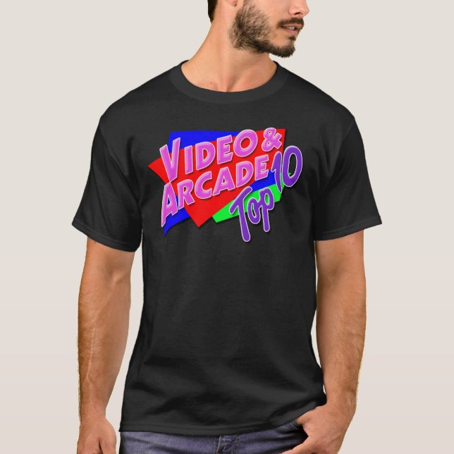 Video&amp; Arcade Top 10 Classic T-Shirt (Framsida)