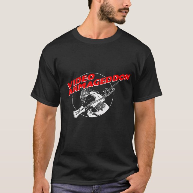 Video Armageddon - svart T-shirt (Framsida)