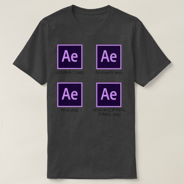 Video Editor-grafik för After Effects aepFunny Fil T Shirt (Design framsida)