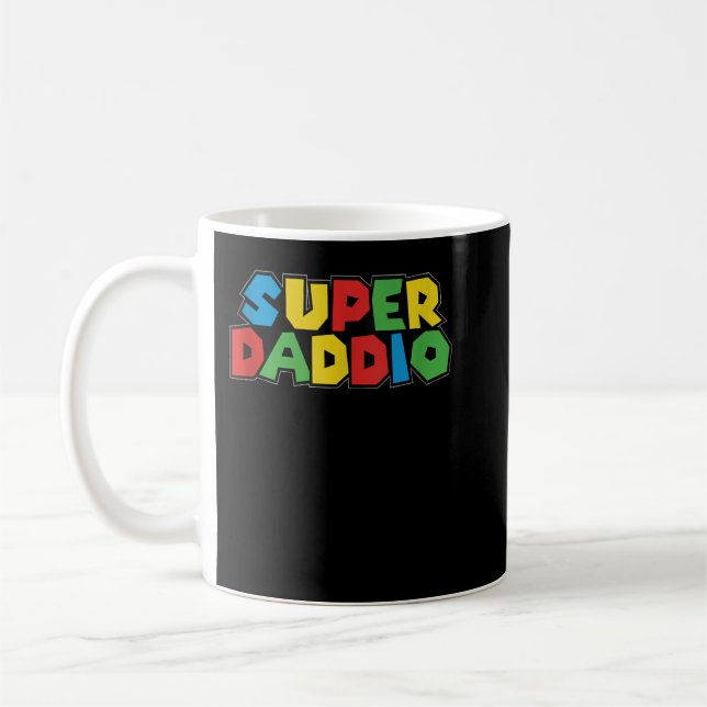 Video Gam för toppen Daddio Funny Gamer Pappa Fars Kaffemugg (Vänster)