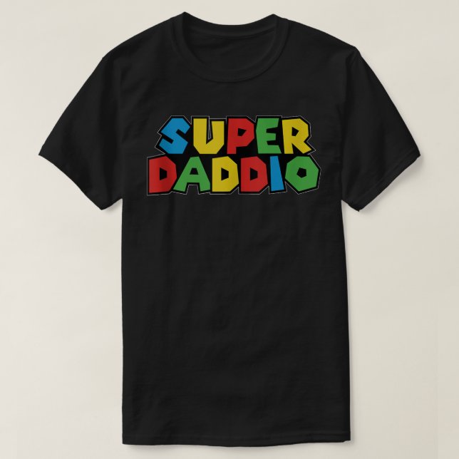 Video Gam för toppen Daddio Funny Gamer Pappa Fars T Shirt (Design framsida)