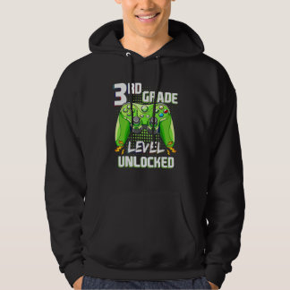 Video Game Back To School Boys Kids 3rd Grade Leve Hoodie