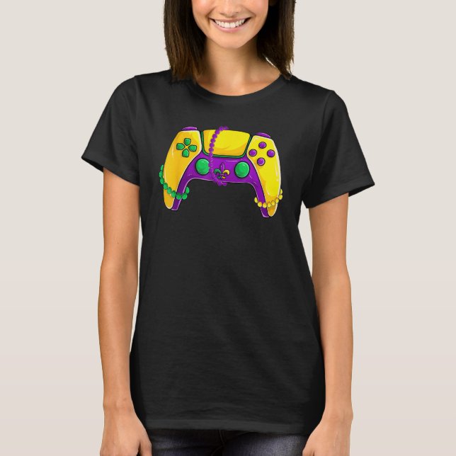 Video Game Beads Kids Mardi Gras Shirts, Gamer Boy T Shirt (Framsida)