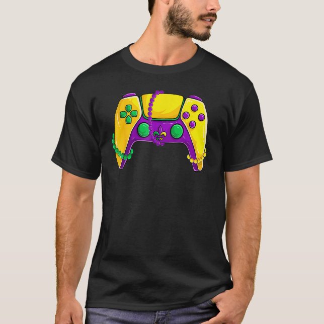 Video Game Beads Kids Mardi Gras Shirts, Gamer Boy T Shirt (Framsida)