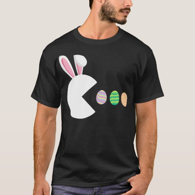 Video Game Bunny Eggs Påsk Gamer Kids Boys Manar G T Shirt (Framsida)