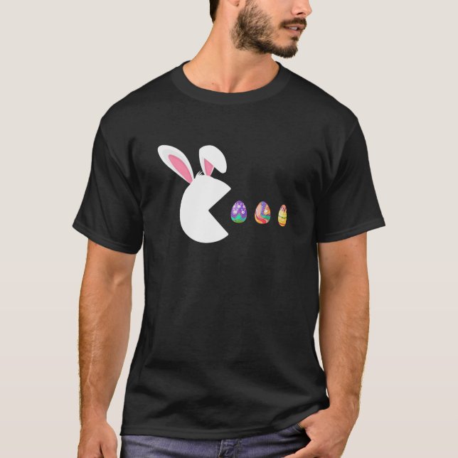 Video Game Bunny Eggs Påsk Gamer Kids Boys Manar G T Shirt (Framsida)