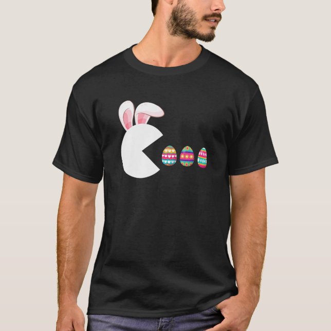 Video Game Bunny Eggs Påsk Gamer Kids Boys Manar G T Shirt (Framsida)