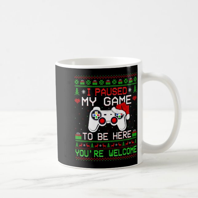 Video Game Christmas Ugly Sweater Funny Gamer Gami Kaffemugg (Höger)