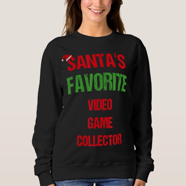 Video Game Collector Funny Pajama-jul T Shirt (Framsida)