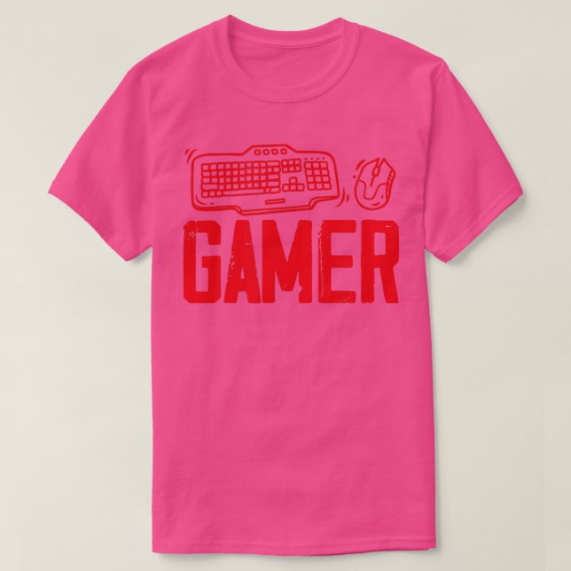 Video Game Computer PC Online Gaming Keyboard  T Shirt (Design framsida)