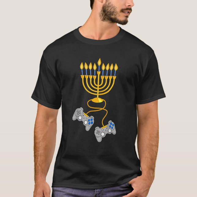 Video Game Controller Chanukah 2022 Hanukkah Menor T Shirt (Framsida)