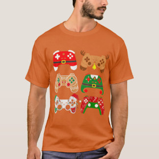 Video Game Controller Christmas Santa Hat Boys Kid T Shirt