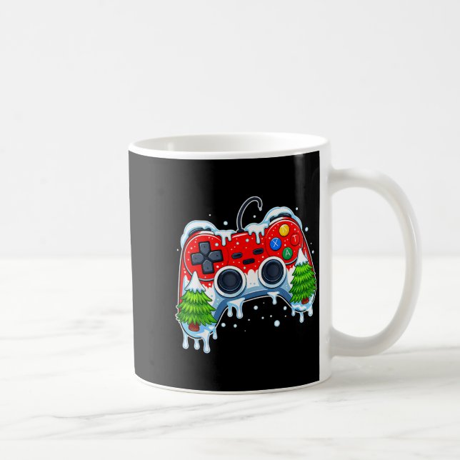 Video Game Controller Christmas Santa Hat Gamer Bo Kaffemugg (Höger)