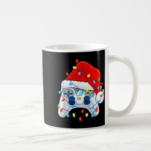 Video Game Controller Christmas Santa Hat Gamer Bo Kaffemugg (Höger)