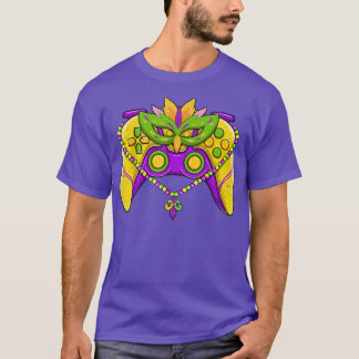 Video Game Controller Gamer Mardi Gras Boys Mens T Shirt
