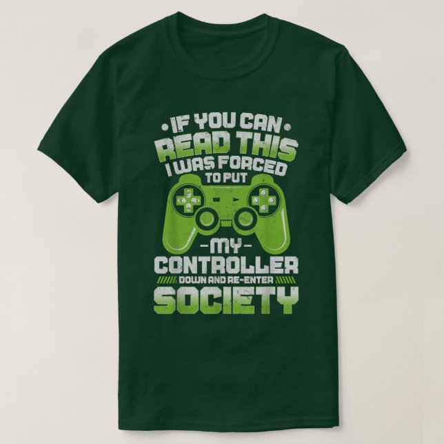 Video Game Controller Gamer Tees Men Kids Boys Fun T Shirt (Design framsida)