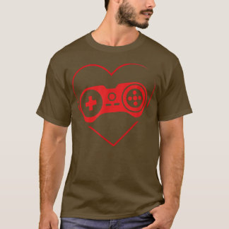 Video Game Controller Heartbeat Valentine's Gamer T Shirt