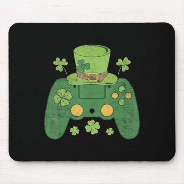 Video Game Controller Irish Gamer Boys Lycklig St  Musmatta (Framsidan)