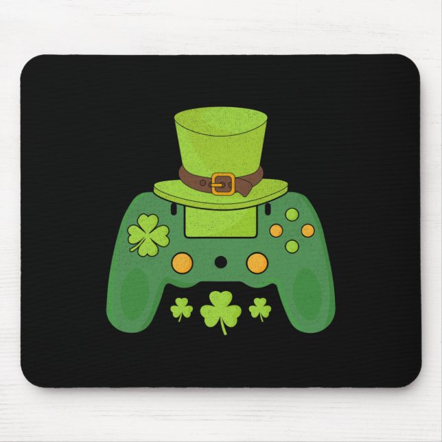 Video Game Controller Irish Gamer Boys Lycklig St  Musmatta (Framsidan)