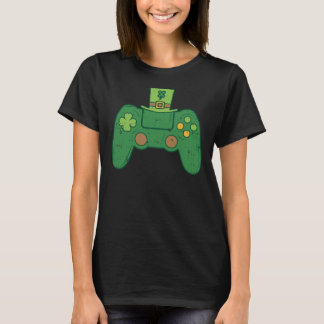 Video Game Controller Irish Gamer Boys St Patricks T Shirt