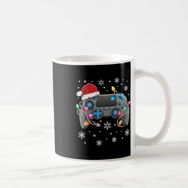 Video Game Controller jul Santa Hat Gamer Bo Kaffemugg (Höger)