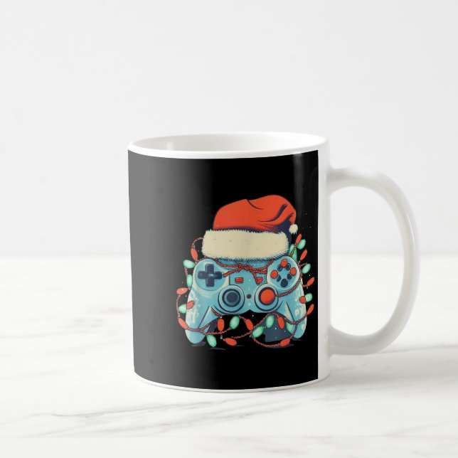 Video Game Controller jul Santa Hat Gamer Bo Kaffemugg (Höger)