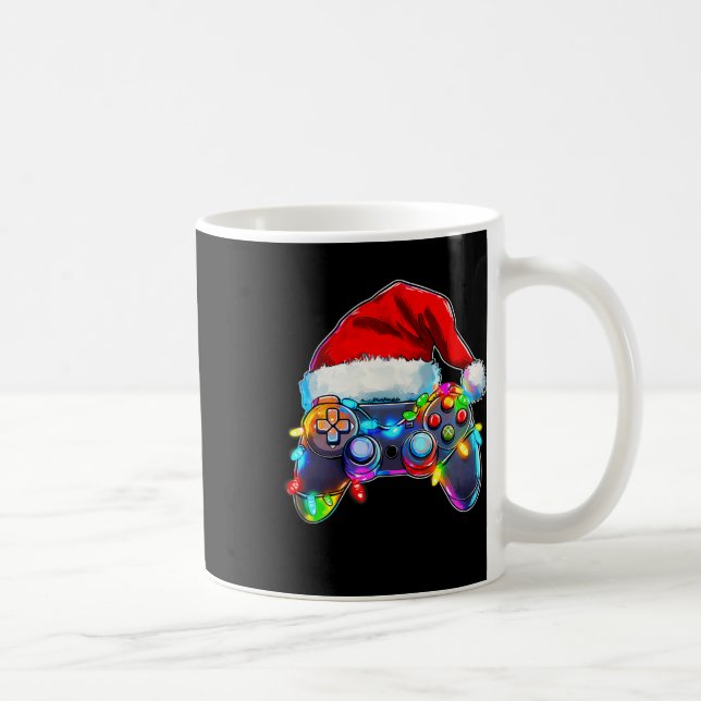 Video Game Controller jul Santa Hat Gamer Bo Kaffemugg (Höger)