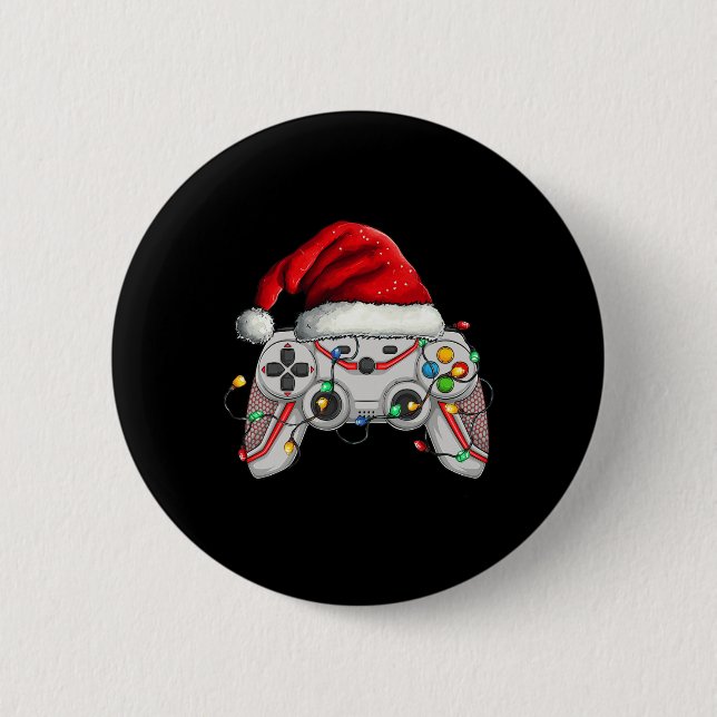 Video Game Controller jul Santa Hat Gamer Bo Knapp (Framsida)