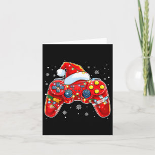 Video Game Controller jul Santa Hat Gamer Bo Kort