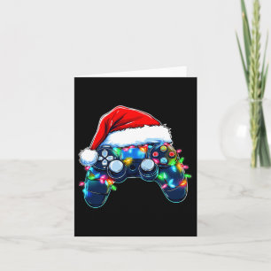 Video Game Controller jul Santa Hat Gamer Bo Kort