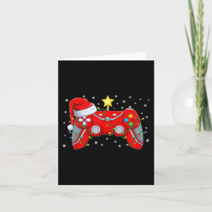 Video Game Controller jul Santa Hat Gamer Bo Kort