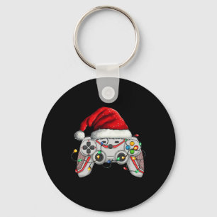 Video Game Controller jul Santa Hat Gamer Bo Nyckelring