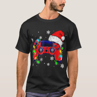 Video Game Controller jul Santa Hat Gamer Bo T Shirt