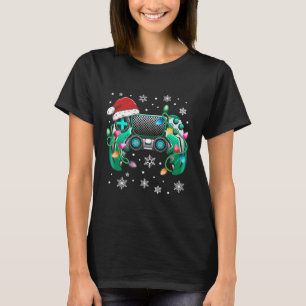 Video Game Controller jul Santa Hat Gamer Bo T Shirt