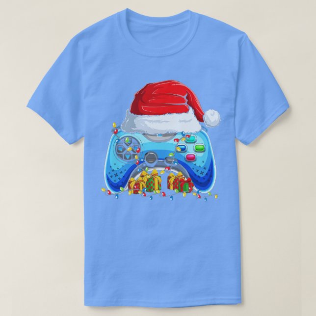 Video Game Controller jultomten Hat Boys Kid T Shirt (Design framsida)