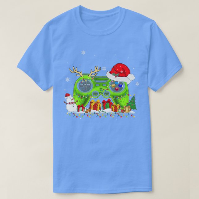 Video Game Controller jultomten Hat Boys Kid T Shirt (Design framsida)