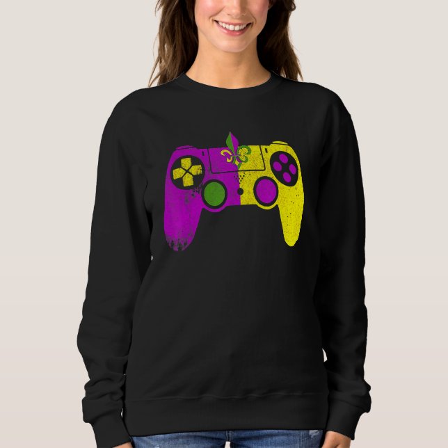 Video Game Controller Mardi Gras Carnival Mask Fle T Shirt (Framsida)