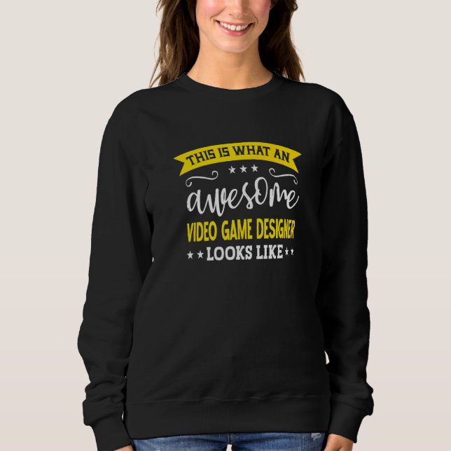 Video Game Designer Job Title Employee Video Game  T Shirt (Framsida)