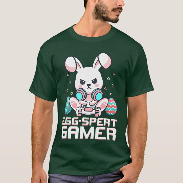 Video Game Easter Bunny Gaming Controller Gamer Bo T Shirt (Framsida)