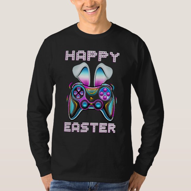 Video Game Easter Bunny Gaming Controller Gamer Bo T Shirt (Framsida)