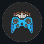Video Game Gamer Hanukkah Chanukah Manar Boy K Runt Klistermärke<br><div class="desc">Video Game Gamer Hanukkah Chanukah Manar Boy Ungbarn 1</div>