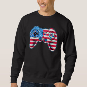 Video Game Gamer Kids Boy Manar American Independe Lång Ärmad Tröja