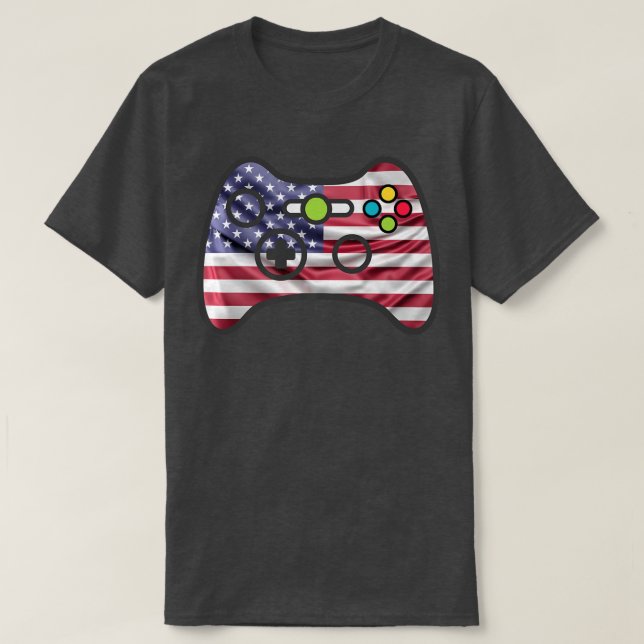 Video Game Gamer USA T Shirt (Design framsida)