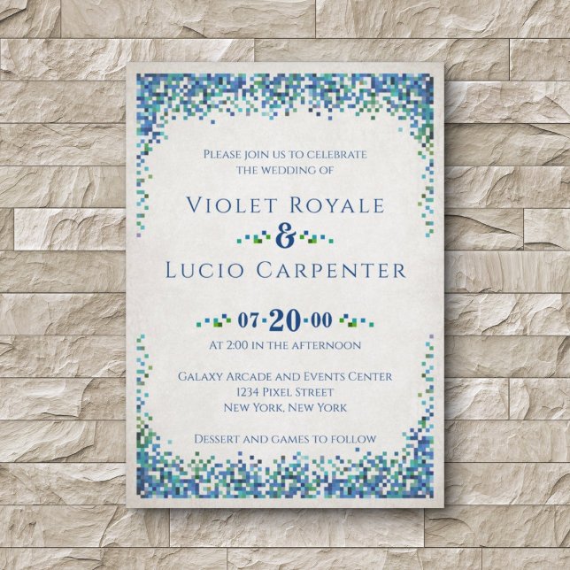 Video Game Geek Bröllop Inbjudningar (Skapare uppladdad)