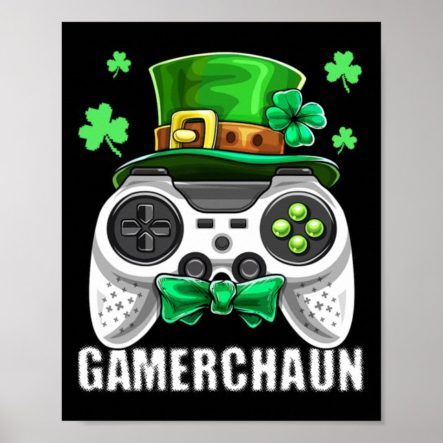 Video Game Leprechaun Costume St. Patrick's Day Ki Poster (Framsidan)