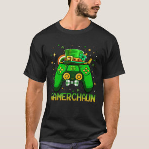 Video Game Leprechaun St Patricks Day Gamer Barn B T Shirt